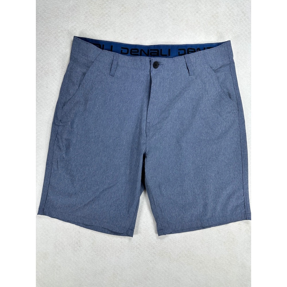 Denali Mens Hybrid Shorts Heather Navy Blue Stretch Hiking Fishing Size 36